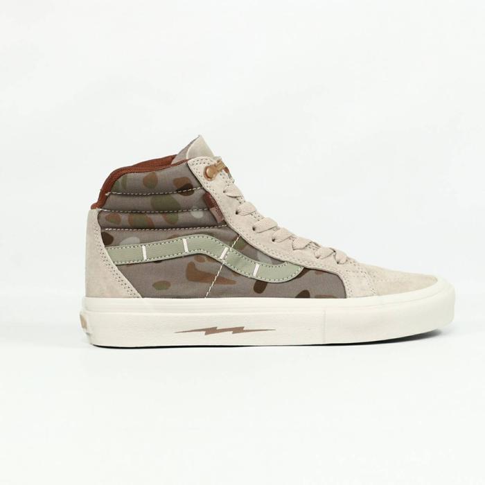 Sepatu Sneakers Olahraga Santai Unisex Sk8 High Notchback Defcon Multicam Arid Brown Camo Skena Shoe