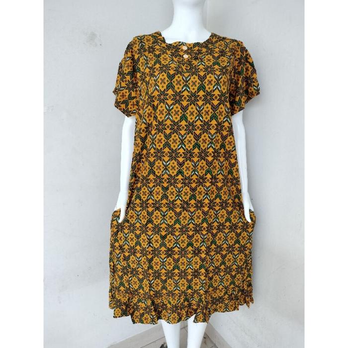 Daster kuda mas bahan katun ukuran 112cm model lengan panjang
