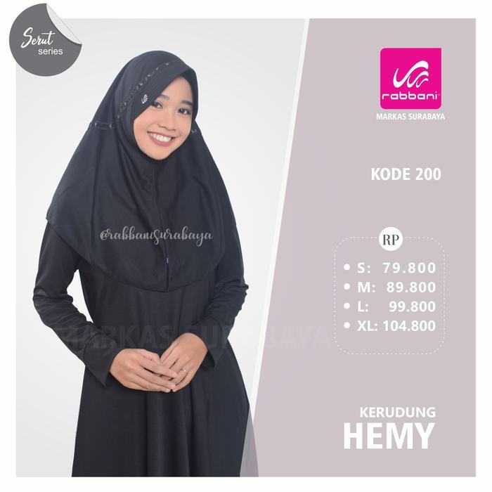 RABBANI KERUDUNG HEMY WARNA SEKOLAH (SERUT PITA RENDA MAHKOTA) Bergo Jilbab
