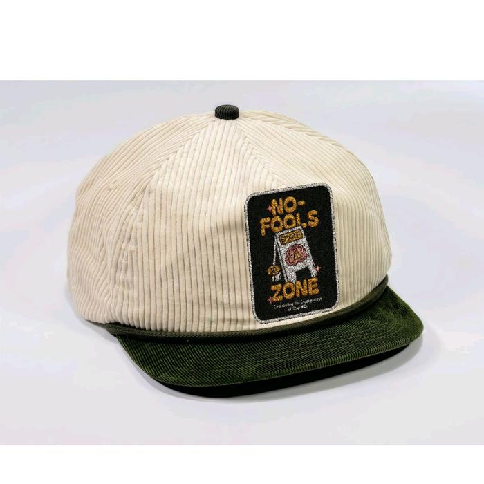 ROPE HAT Topi VISOR PENDEK BORDIR-No Fools zone Bahan Corduroy Catoon PREMIUM Topi Anak Muda Kekinia