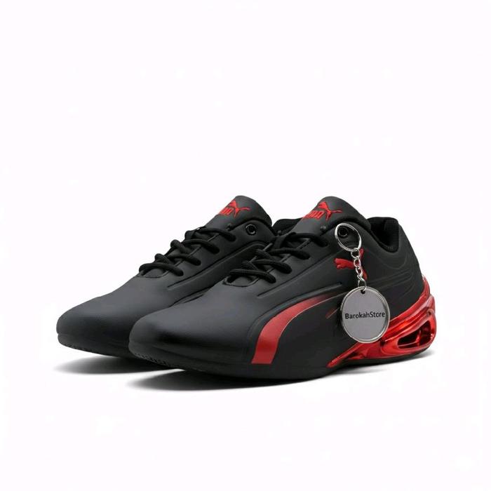SEPATU PUMA FERRARI DRIFT CAT DELTRA BLACK RED ORIGINAL
