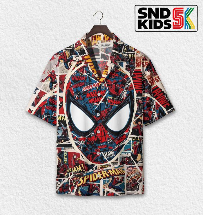 SND Kemeja Spider-Man All Comic Action | SS-Spd
