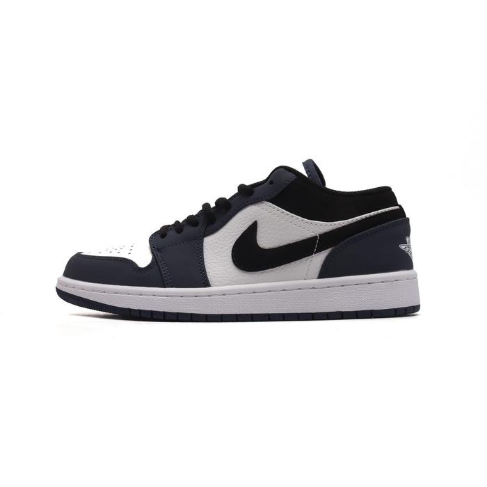 Sepatu Air Jordan 1 Low White Black Midnight Navy Original Premium 309192-101 Casual Shoes Sneakers 