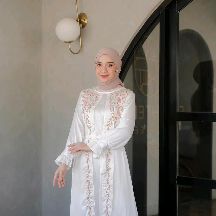 Ravina Dress / Gamis Lebaran / Baju Lebaran LD 110 / Baju Muslim Wanita  Mewah