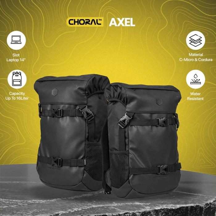 Choral Axel Backpack | Tas Ransel Pria Wanita | Tas Punggung | Tas Travel