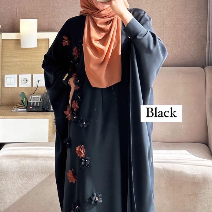 Abaya Hameeda elee.id original - Black, 135