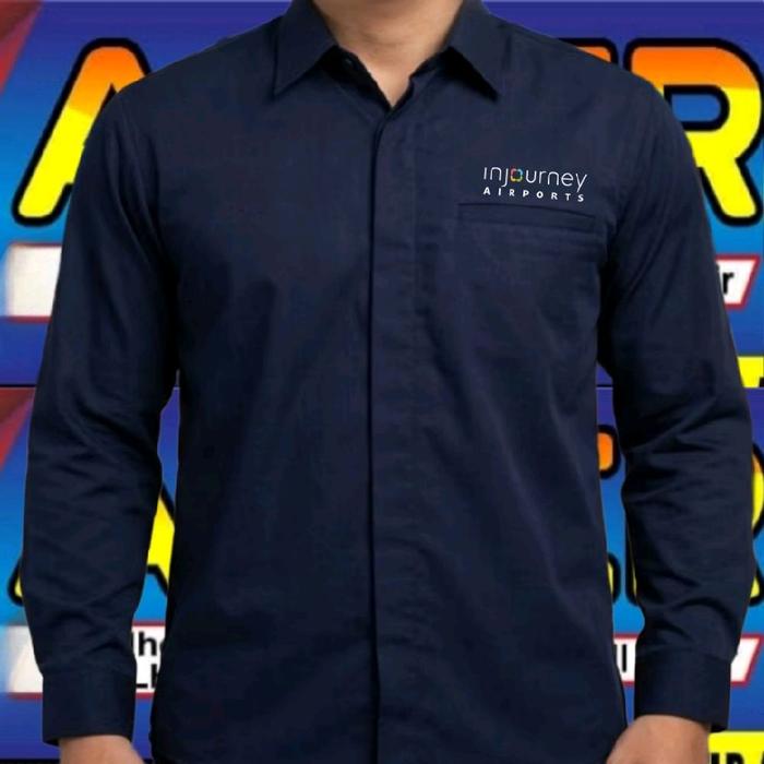 ready kemeja kantong 1 kemeja injourney airport baju injourney airport seragam injourney airport pdh