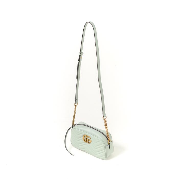 Tas GUCCI MARMONT GHW MINT CAMERA BAG 100% ORIGINAL