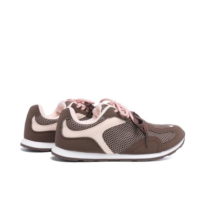 Pvn Yoochan Sepatu Sneakers Wanita Sport Shoes Grey Cream Choco 368