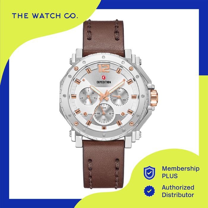 Jam Tangan Expedition Multifunction Ladies Silver Stainless Steel Silver & Rose Gold Accents Stainle