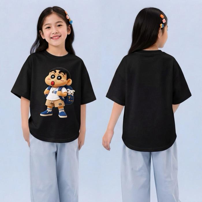 Kaos oversize oval sinchan anak perempuan