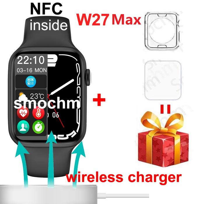 Smochm IWO 14 W27Max Series 7 NFC 500+ Watchfaces Download 1.9 Inch