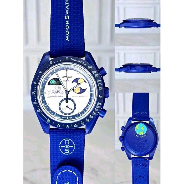 Jam omg x swatch nanoceramic moonphase clone  40mm