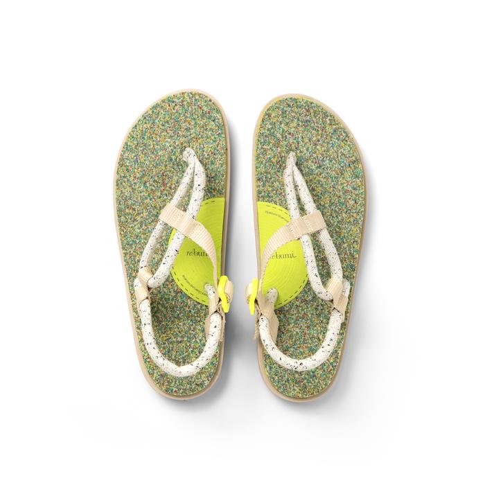 Pijakbumi Re:Bumi Recycled Sandal - White Matcha, Sepatu Lokal Daur Ulang dengan Desain Minimalis da