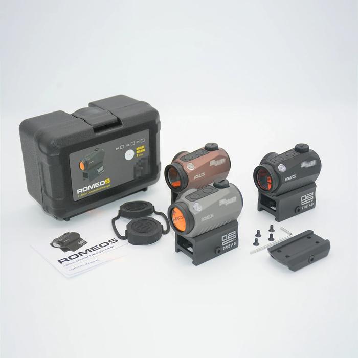 ROMEO5 with Riser 20mm Rail Mount Red Dot Sight Holographic Reflex Compact 2 MOA Airsoft Scope Hunti