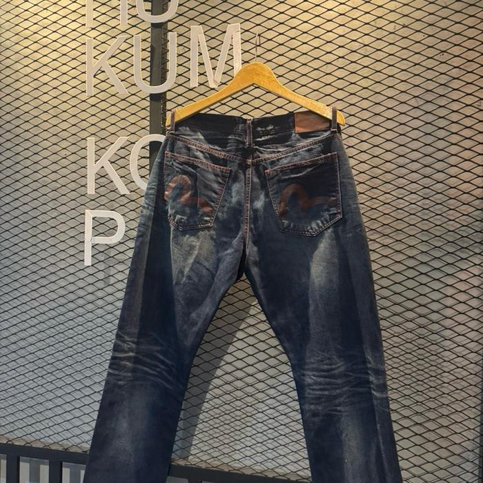 Celana evisu vintage second original denim jeans