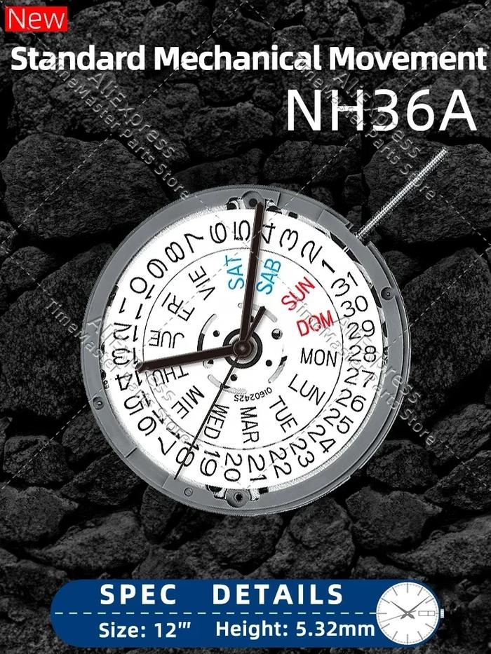 NH36A Movement Automatic Watch Movement Men's Parts Mechanical Watch Movement NH36 Watch Replace Acc