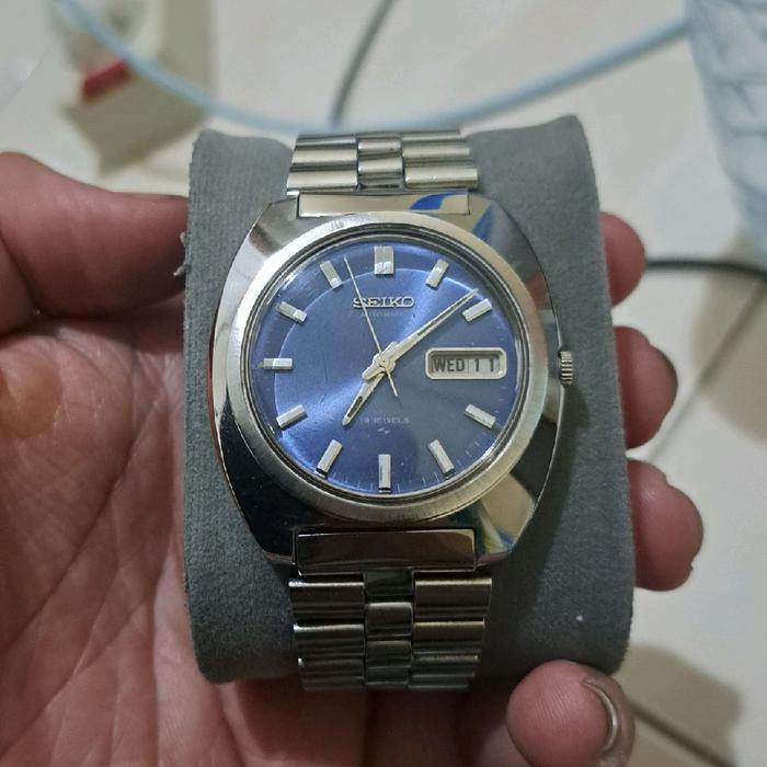 jam tangan seiko 5 automatic vintage 7006 turtle ufo case dial tiffany sky blue mulus fullset alba c