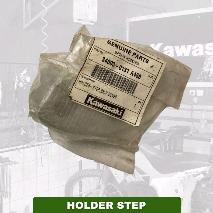 Dudukan Foot Step/ Pijakan Kaki Depan Kanan KLX 150 - Sparepart Original Kawasaki (34003-0131-A458)