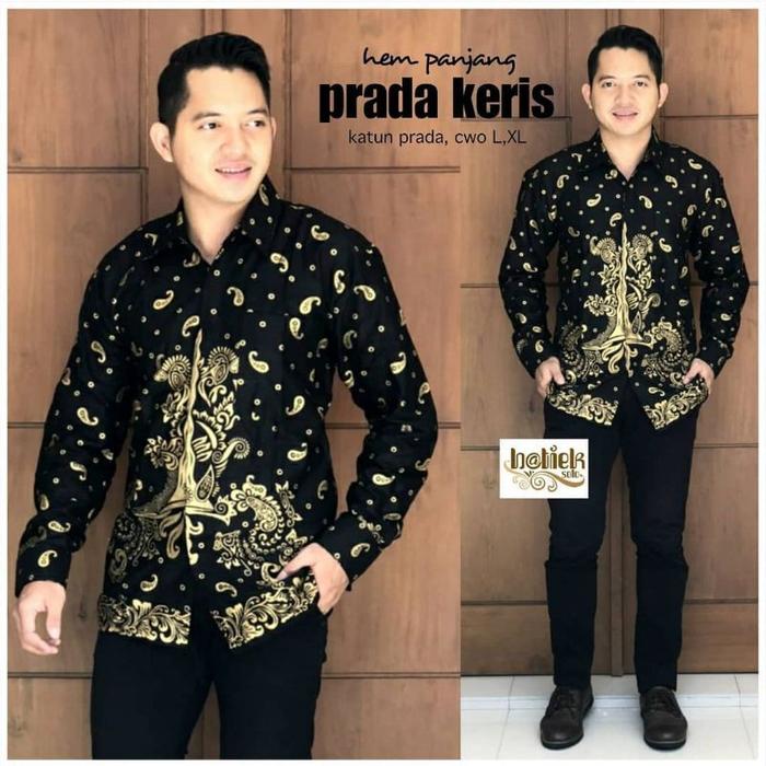 Baju Kemeja Batik Kantor Pria Lengan Panjang Fashion Solo BW 246