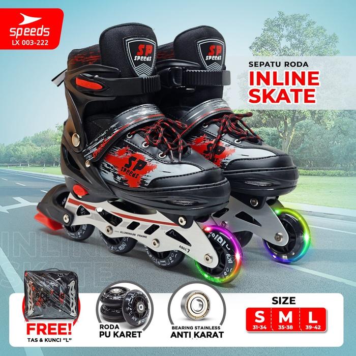 Speeds Sepatu Roda Anak / Remaja / Dewasa Inline Roller Skate Roda Karet Roller Skate 003