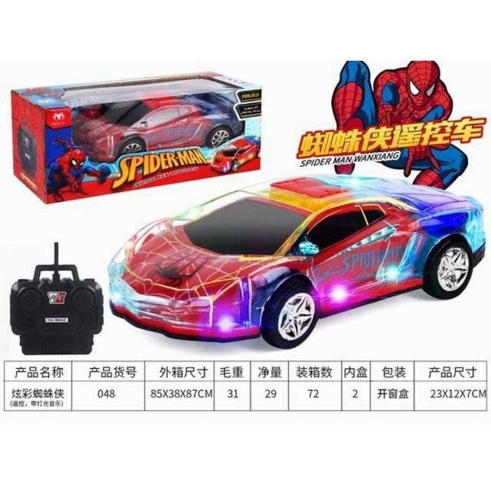 Mobil Spiderman Full Lampu Remote Control Anak SNI