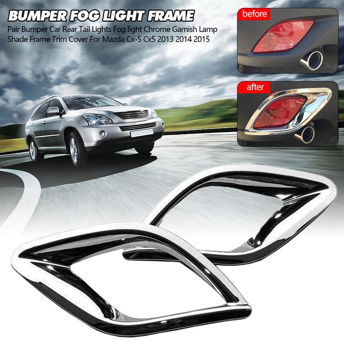 Bumper Fog light Chrome Garnish For Mazda Cx-5 Cx5 2013 2014 2015