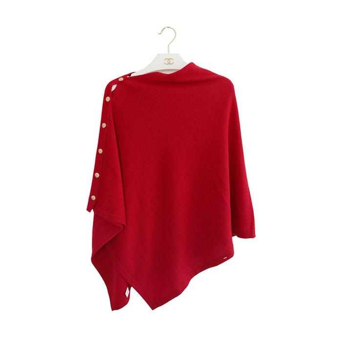 Shawl Wanita Rajut Premium Musim Semi Musim Gugur Outer Poncho Loose Elegan Cardigan, Kelas Atas Lem