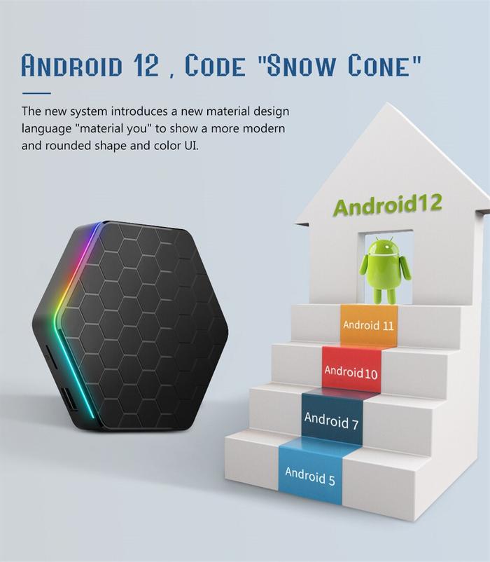 T95ZPLUS Smart TV Box Android 12 Bluetooth 5.0 4K Wifi 16GB 32GB 64GB