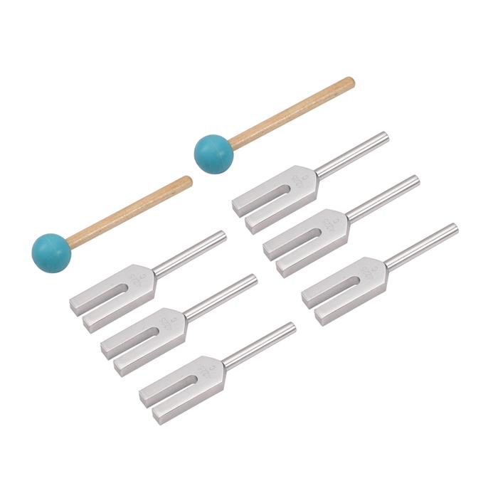 8Pcs Aluminum Alloy Angel Crystal Tuning Fork 4096Hz/4160Hz/4225Hz