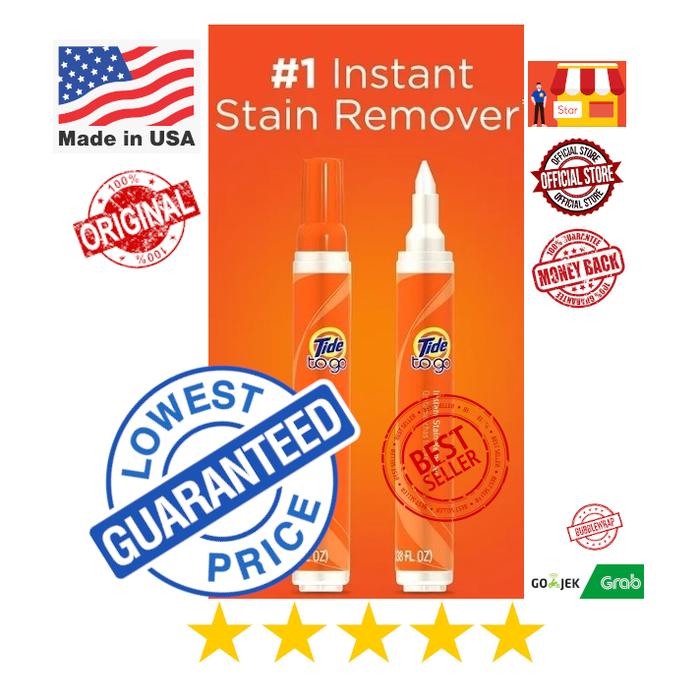 Tide To Go Liquid Instant Stain Remover 10 ml USA | Tide Pen | Instant Spot Remover | Penghilang Nod