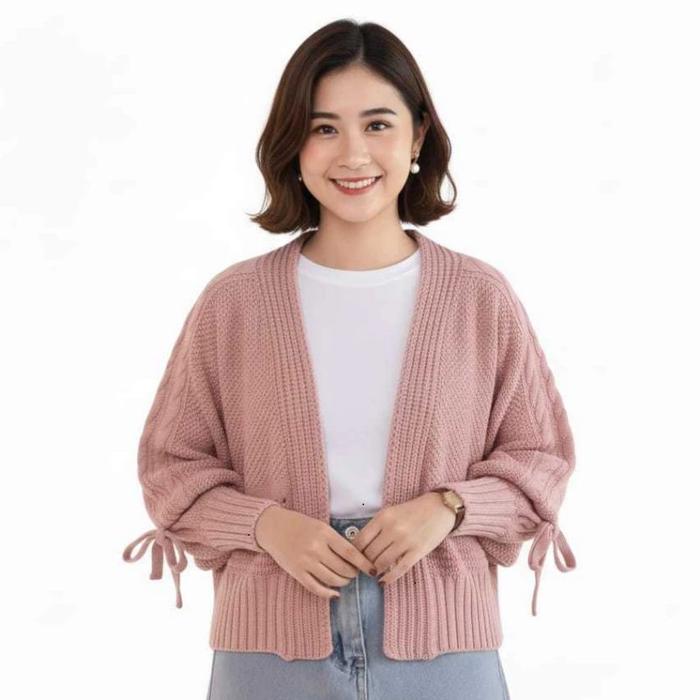 BALERO NAMIE CARDIGAN RAJUT TOP OUTERWEAR KNIT CARDY BATWING WANITA