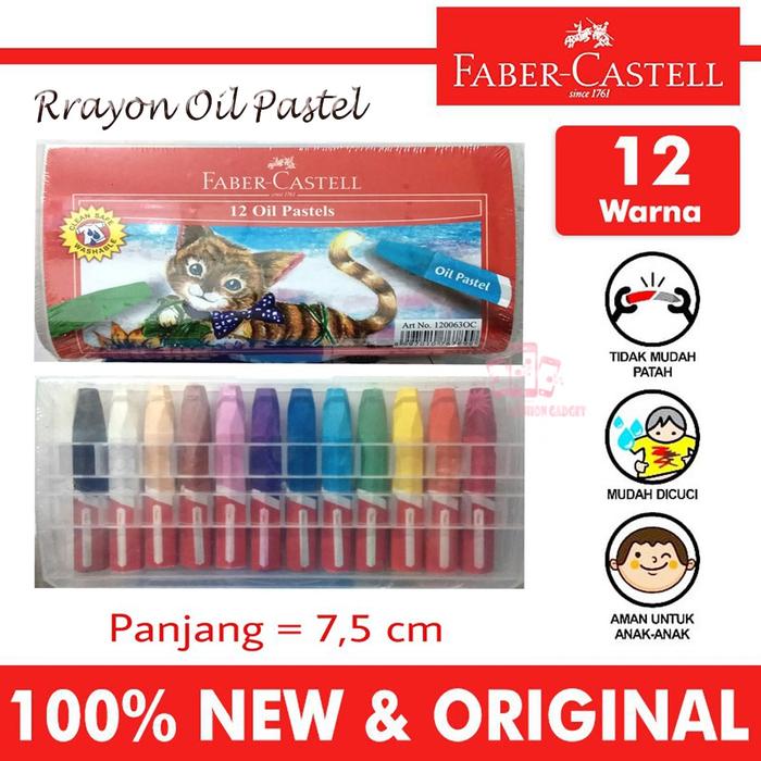 Faber Castell Crayon Oil Pastels Crayon Faber Castell Isi 12 Pcs Crayon / Krayon Oil Pastel 12 Faber