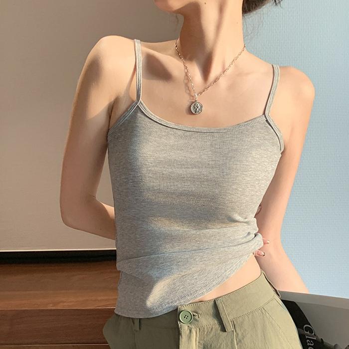 Summer Camisole Tops For Women Fashion Knitted Sleeveless Backless Korean Harajuku Sweet Design Thin