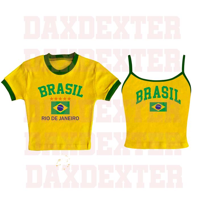 bundle produk crop top/tank top brasil y2k tee