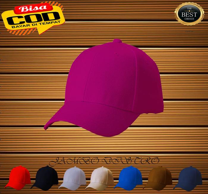 COD - Topi Baseball Polos Distro Fashion Pria & Wanita Keren Unisex Pink Fanta Style Store Terbaru !