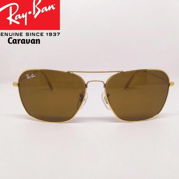 Kacamata Original Rayban Caravan RB3136 Lensa Coklat