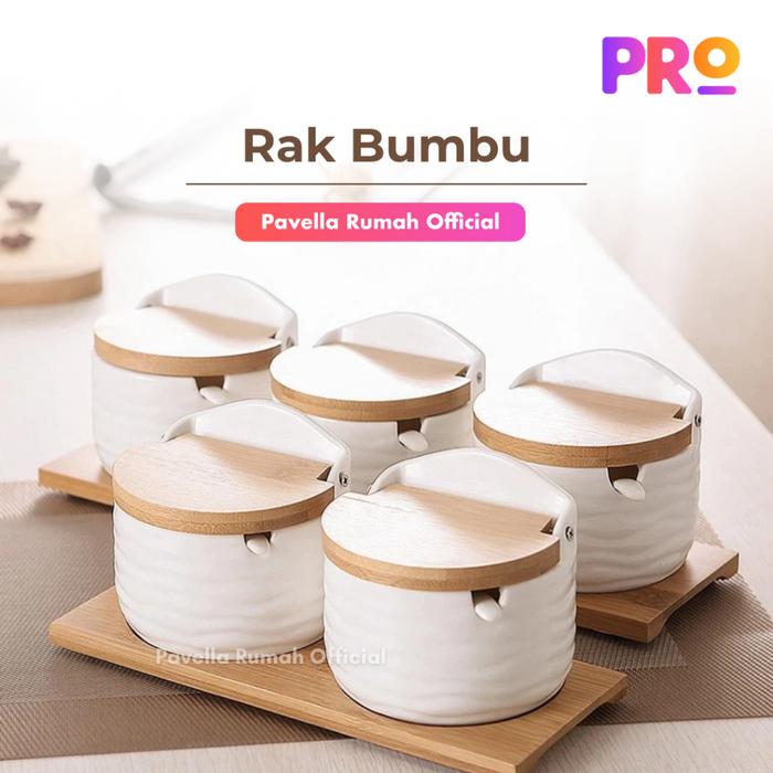 [COD] PAVELLA Jar / Tempat Bumbu Dapur Keramik Aesthetic Serbaguna Wave Butter Ceramic Seasoning Pot