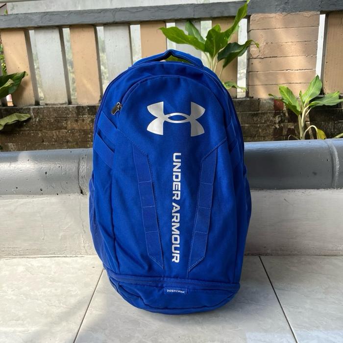 ransel tas second bag UA under armour biru ada tempat sepatu muat leptop untuk kerja sekolah atau tr