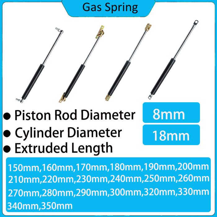 1PC 250-350mm 20kg/200N/44LB Universal Strut Bars Gas Spring Support