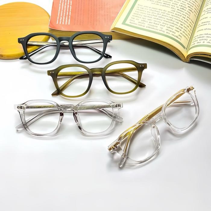 [Beli 1 Gratis 1] Frame Kacamata Premium Quality Unisexs Pria dan Wanita model Kotak bisa Request Mi