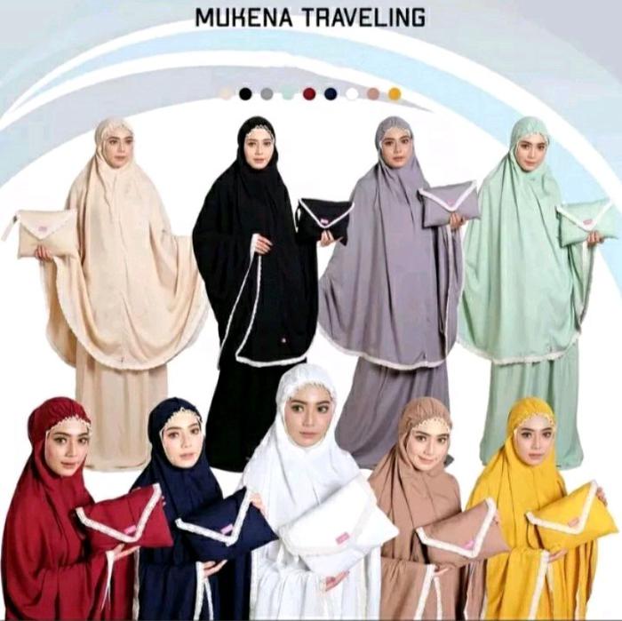 mukenah traveling remaja dewasa bahan hyget