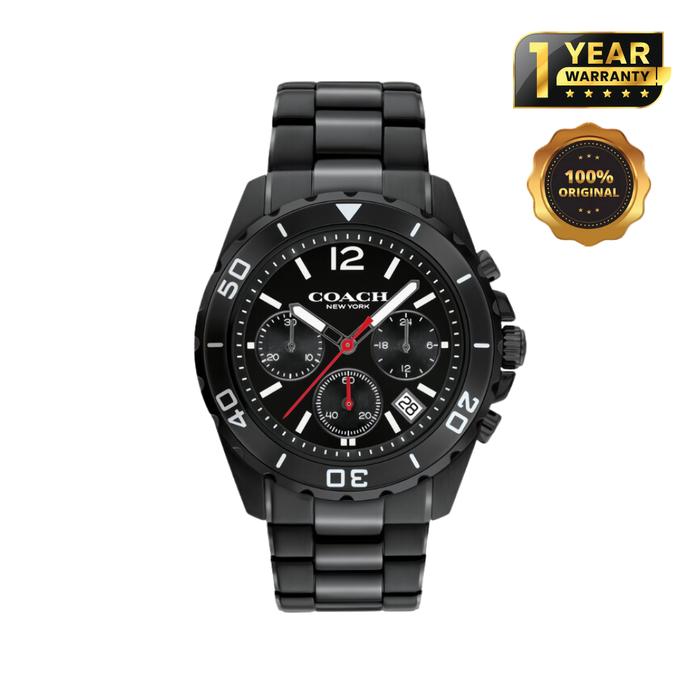 Coach Kent 14602554 Jam Tangan Pria Chronograph Hitam Stainless Steel
