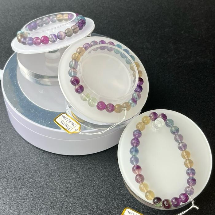 Fluorite natural crystal bracelet