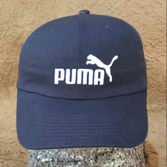 Puma Topi Baseball Biru Tua dengan Logo Putih Kualitas Premium untuk Gaya Anda