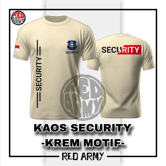 GROSIR Kaos Satpam Terbaru 2025 Paiping Hitam Segitiga Paiping Coklat Terbaru Baju Security Kaos Sec