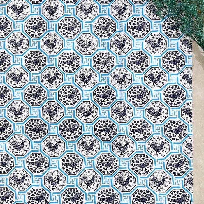 kain batik printing print bahan katun motif angkin ayam warna