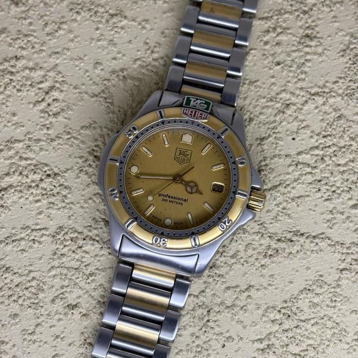 Arloji Jam tangan Tag heur Profesional Gold Silver Second Preloved Vintage Watches