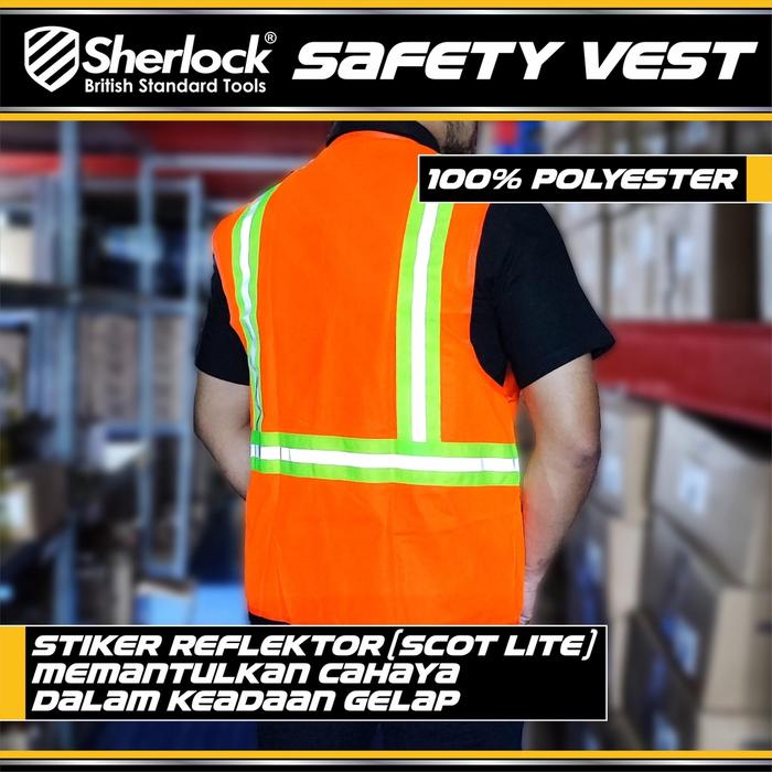 Safety Vest / Rompi Keselamatan Scotlite Red Size L Sherlock