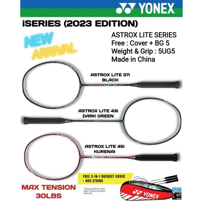 [ ORIGINAL ] Raket Badminton Yonex i - Series ASTROX LITE 37i 43i 45i 100% Original Sudah Terpasang 